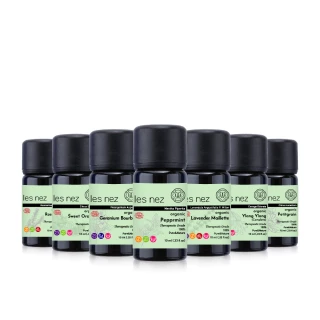 【Les nez 香鼻子】Ecocert有機認證精油防疫包 茶樹、薰衣草、檸檬尤加利精油10ML(贈精油收納隨行包)