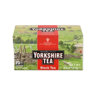 【英國泰勒茶Taylors】Yorkshire約克夏茶紅牌紅茶包40入裸包/盒(適合沖煮香醇鮮奶茶葉)