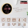 【TRISTAR】仿木圓形插電式電子萬年曆鐘(TS-A3131)