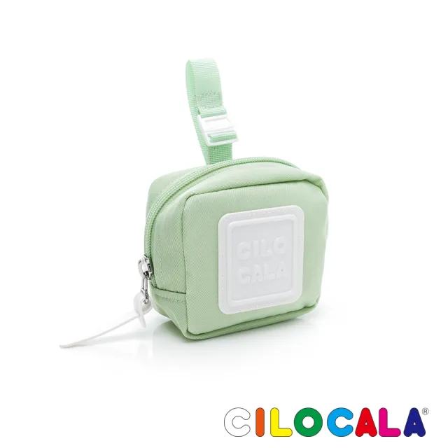 【CILOCALA】亮彩尼龍防潑水可扣式零錢包(薄荷綠)