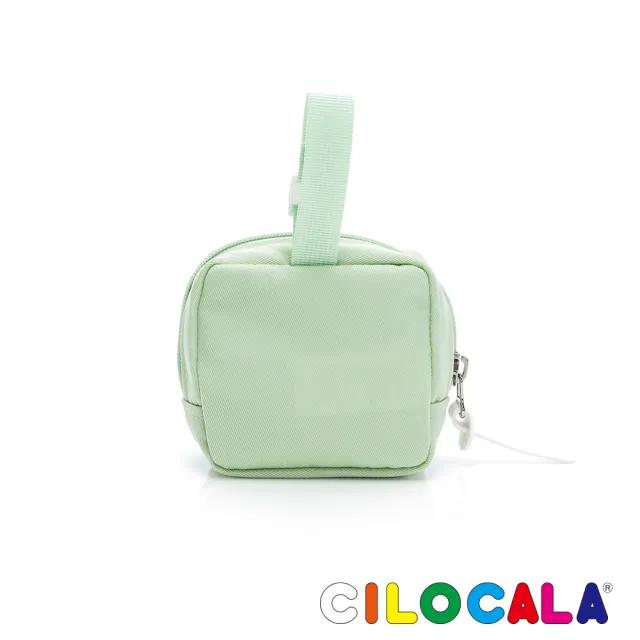 【CILOCALA】亮彩尼龍防潑水可扣式零錢包(薄荷綠)