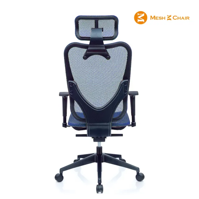 【Mesh 3 Chair】華爾滋人體工學網椅-附頭枕-藍色(人體工學椅、網椅、電腦椅)
