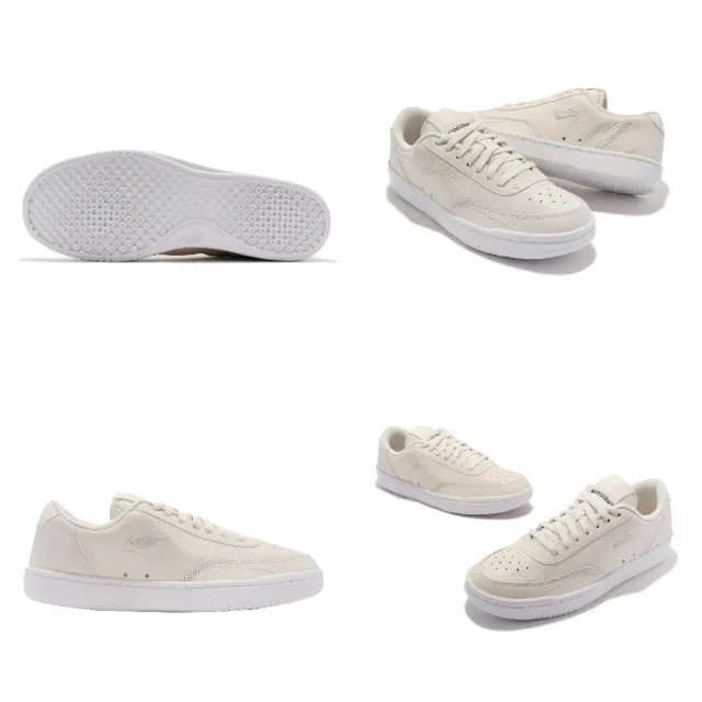 【NIKE 耐吉】休閒鞋 Court Vintage PRM 女鞋 海外限定 避震 皮革 穿搭 舒適 球鞋 卡其 白(CW1067-101)