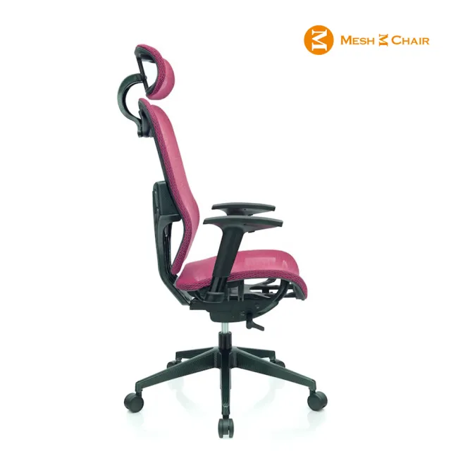 【Mesh 3 Chair】華爾滋人體工學網椅-附頭枕-紅色(人體工學椅、網椅、電腦椅)