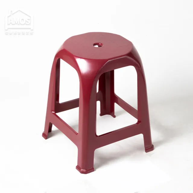 【AMOS 亞摩斯】10入-台灣製塑膠椅/高賓椅/辦桌椅(辦桌椅 塑膠椅 高賓椅)