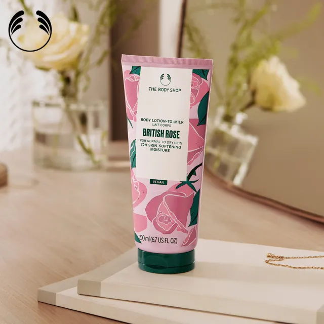 【THE BODY SHOP 美體小舖】英皇玫瑰嫩膚身體潤膚乳(200ML/身體乳)