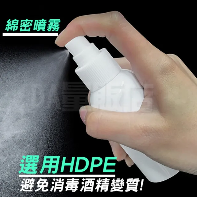 HDPE 酒精噴霧分裝瓶-2號塑膠 100ML(3瓶)