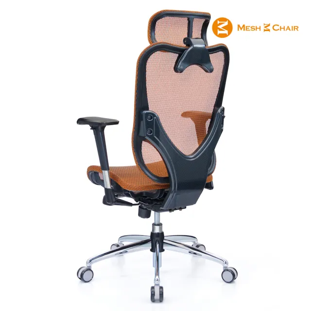 【Mesh 3 Chair】華爾滋人體工學網椅-精裝版-亮橘(人體工學椅、網椅、電腦椅、主管椅)