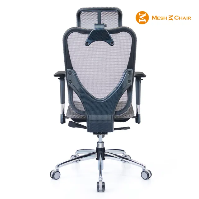 【Mesh 3 Chair】華爾滋人體工學網椅-精裝版-銀灰(人體工學椅、網椅、電腦椅、主管椅)