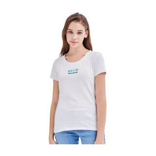 【Lee 官方旗艦】女裝 短袖T恤 / 水彩線條 經典白 標準版型(LL210164)