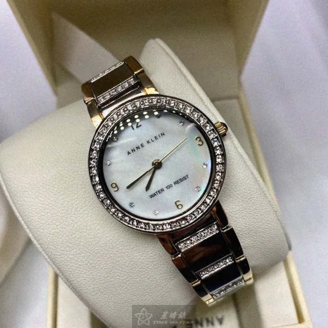 【ANNE KLEIN】雙11ANNE KLEIN安妮克萊恩女錶型號AN00631(銀色錶面銀錶殼金銀相間精鋼錶帶款)