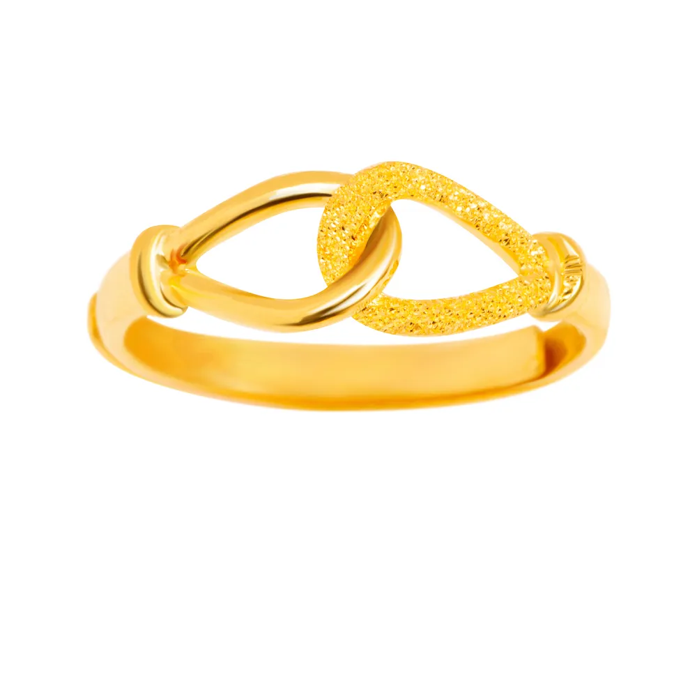 【金品坊】黃金戒指緊緊相扣戒指 0.69錢±0.03(純金999.9、純金戒指、黃金戒指)