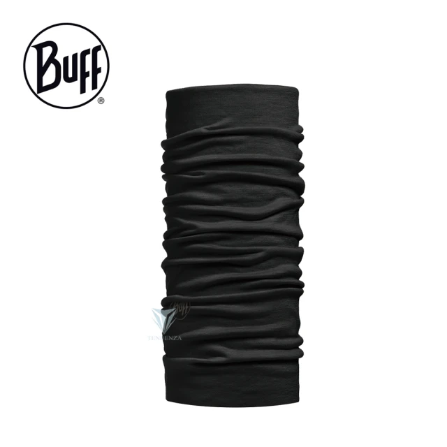 【BUFF】BF100637  舒適素面-美麗諾羊毛頭巾-黑色幽默(BUFF/抗UV/美麗諾/羊毛頭巾)