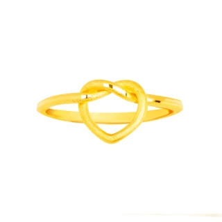【金品坊】黃金戒指打結愛心戒指 0.43錢±0.03(純金999.9、純金戒指、黃金戒指)