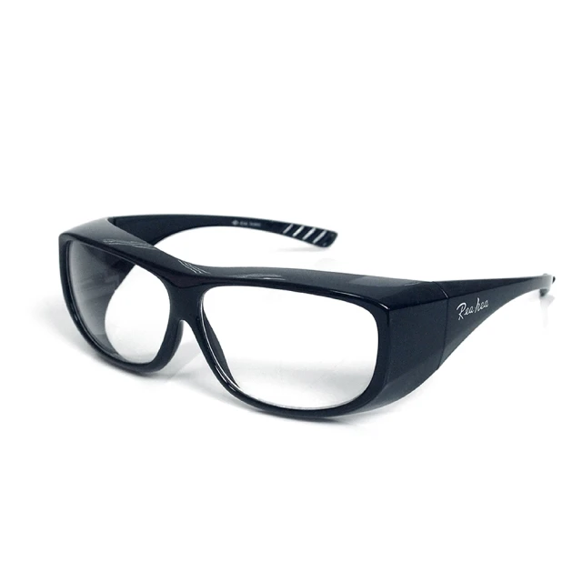 【大船回港】台灣製強化抗UV安全眼鏡-全包黑框流行款8346(工作護目鏡/防護眼鏡/防塵護目鏡)