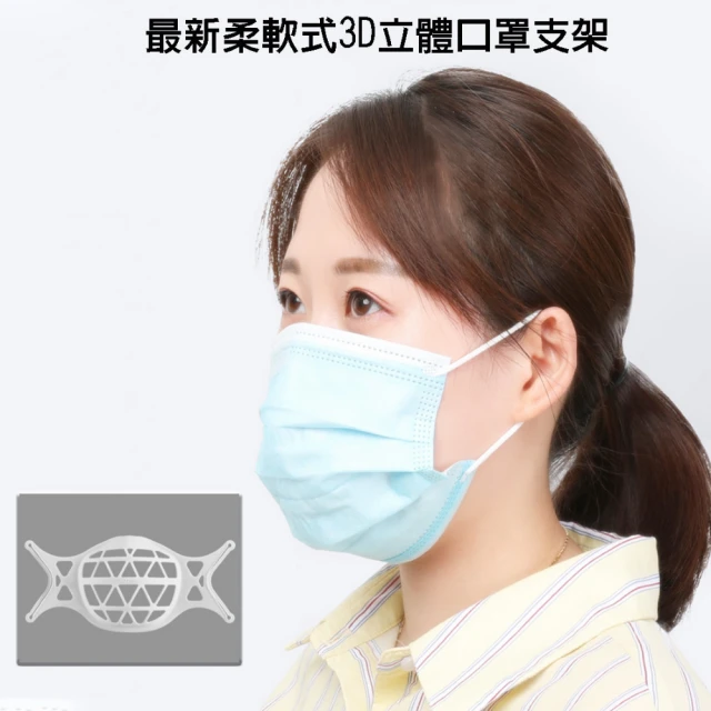 【DW 達微科技】SK02柔軟舒適款立體3D透氣口罩支架(10入)