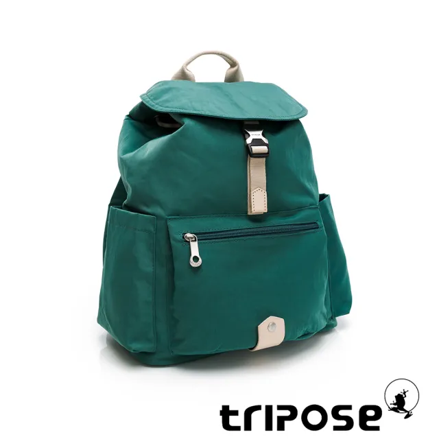 【tripose】MEMENTO微皺尼龍輕量後背包-大(森林綠)