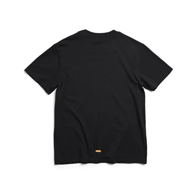 【EDWIN】男裝 PLUS+ 立體夾層印花短袖T恤(黑色)
