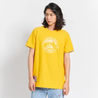 【EDWIN】江戶勝 男裝  大漁系列 徽章工裝襯衫(黃褐色)