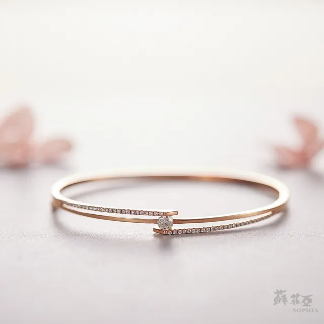 【蘇菲亞珠寶】18K玫瑰金 妮可拉 鑽石手鍊