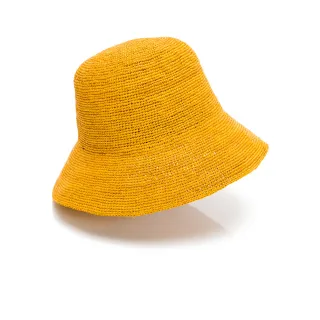 【tripose】GAIL 手工Raffia後染拉菲草帽 帽簷7cm(鵝黃)