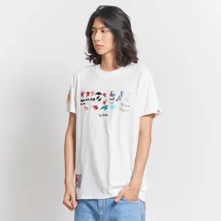 【EDWIN】江戶勝 男裝  大漁系列 綜合圖短袖T恤(米白色)