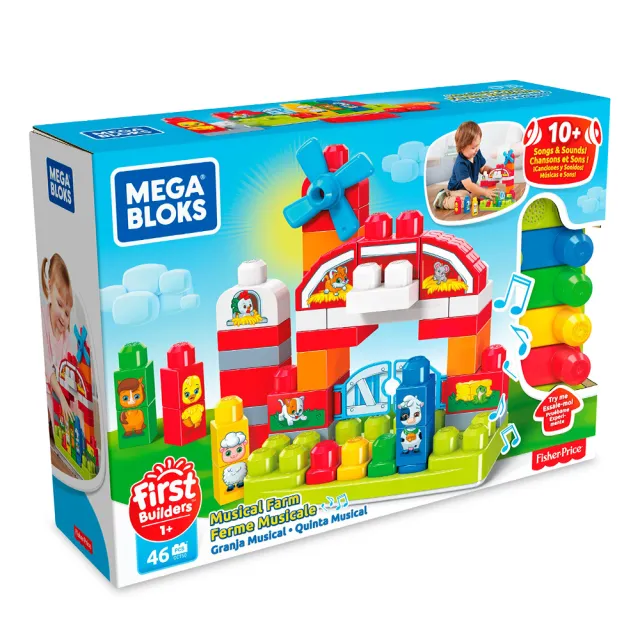 【Mega Bloks 美高積木】音樂農場(兒童積木/大積木/學習積木/創意DIY拚搭/男孩玩具/女孩玩具)