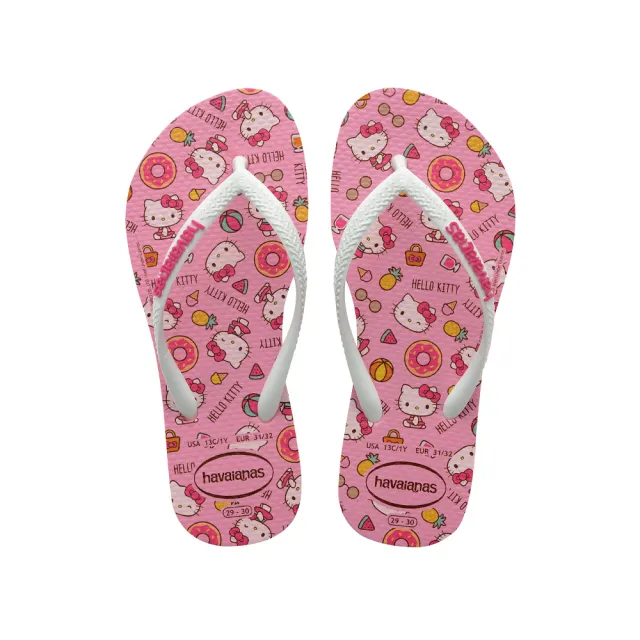 【havaianas 哈瓦仕】拖鞋 女鞋 凱蒂貓 Slim Hell夾腳拖o Kitty 馬卡龍粉 4145748-5217W