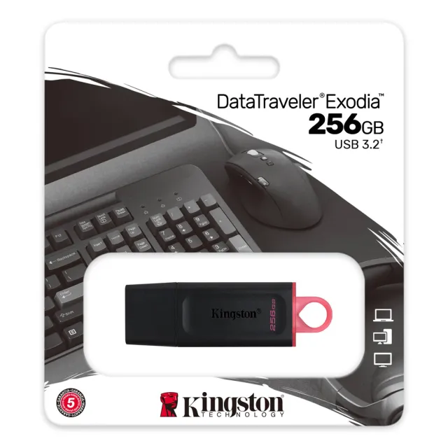 【Kingston 金士頓】256GB DataTraveler Exodia DTX USB3.2 Gen1 隨身碟(平輸 DTX/256GB)