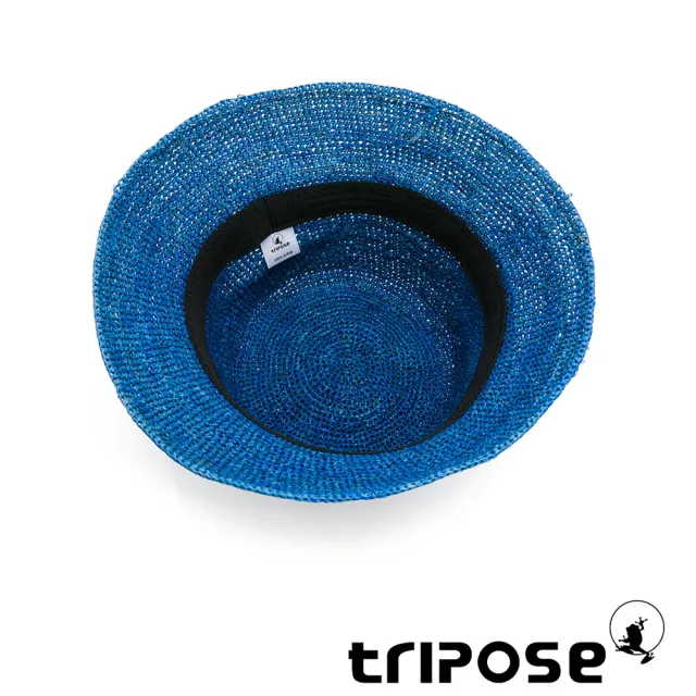 【tripose】GAIL 手工Raffia後染拉菲草帽 帽簷7cm(寶藍)