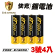 【日本KOTSURU】8馬赫可充式1.5V鋰電池3500mWh 3號/AA 4入(存電 生活防疫 環保安全 電量強)