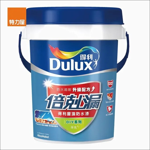 【特力屋】得利 倍剋漏屋頂隔熱防水漆 冰雪白 10L