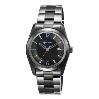 【LICORNE】力抗錶 都會簡約系列 經典手錶(黑x藍 LT137MBBA-N)