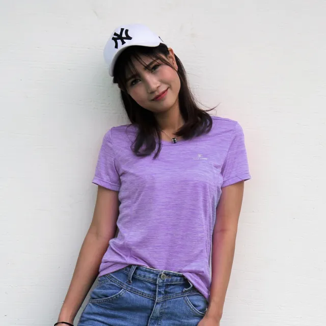 【金安德森】3入組 吸濕排汗抗菌衣紫_女款(運動上衣/短袖T恤/排汗衫/圓領衫/休閒服)