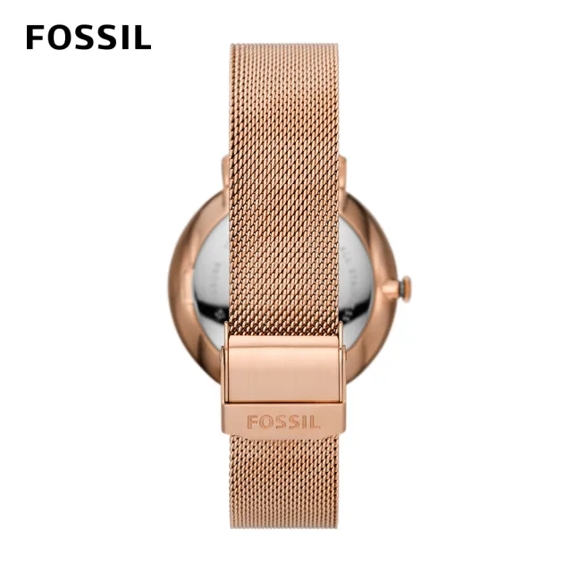 【FOSSIL 官方旗艦館】Jacqueline Multifunction 經典玫瑰金指針女錶 玫瑰金米蘭帶錶帶 手錶 38MM ES5098
