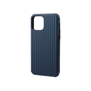 【Gramas】iPhone 12 mini 5.4吋 Rib 軍規防摔經典手機殼(藍)