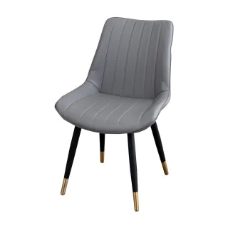 【BODEN】艾維工業風灰色耐刮皮革餐椅/單椅