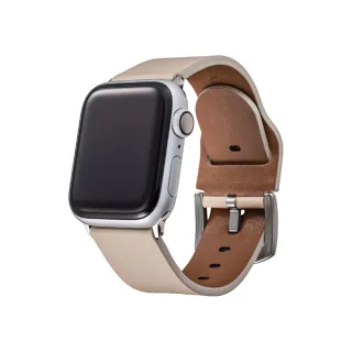 【Gramas】Apple Watch 42/44/45/49mm 義大利真皮錶帶(米)