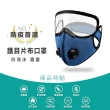 【森活館】防疫首選PM2.5活性碳五層騎士護目面罩/口罩(激安↘1入組)