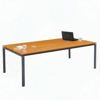 【文創集】馬普托 時尚8尺木紋雙色會議桌
