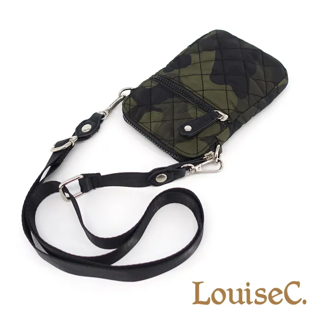 【LouiseC.】雙11 Tree House 尼龍菱格紋隨身手機斜背小防水包-2色(YS2195-05)
