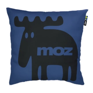 【moz】moz瑞典 北歐風雙面抱枕套 45cm(經典LOGO-藏青)