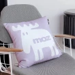 【moz】moz瑞典 北歐風雙面抱枕套 45cm(經典LOGO-藕紫)