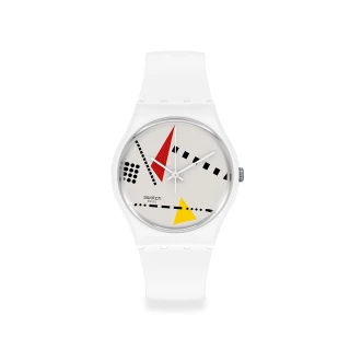 【SWATCH】Gent 原創系列WHI_MEM M 手錶 瑞士錶 錶(34mm)