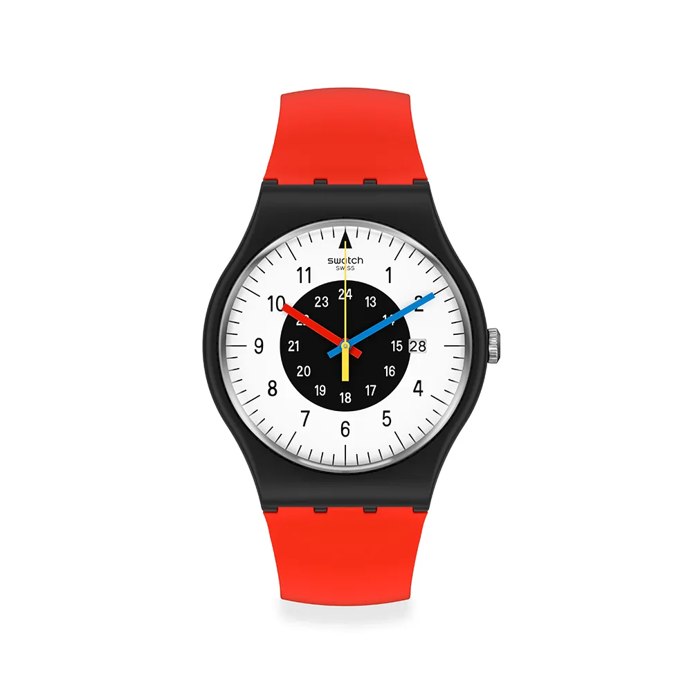 【SWATCH】New Gent 原創系列ROUGE & NOIR 手錶 瑞士錶 錶(41mm)