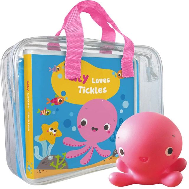 【Song Baby】My First Bath Book And Toy：Lily Loves Tickles 章魚莉莉愛搔癢(洗澡書)