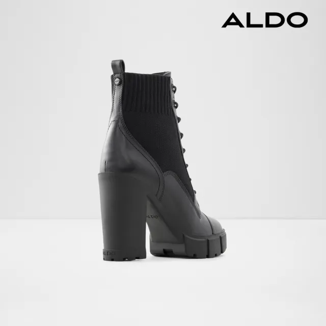 【ALDO】REBEL-時尚高跟綁帶襪靴-女靴(襪靴)