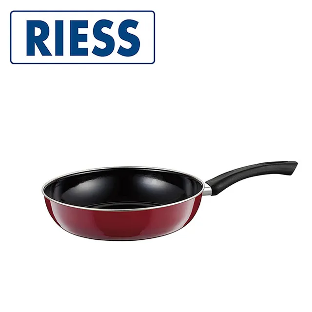 【Riess】酒紅色琺瑯平底鍋28cm  0057-008