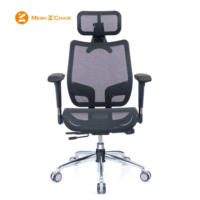 【Mesh 3 Chair】恰恰人體工學網椅-旗艦版-酷黑(人體工學椅、網椅、電腦椅、主管椅)