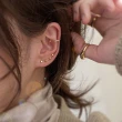 【Anpan】韓國東大門復古法式方塊金屬個性耳環